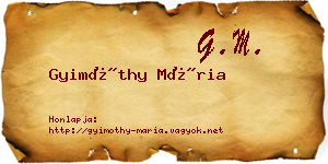 Gyimóthy Mária névjegykártya